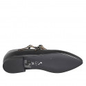 Mary Jane da donna a punta con due cinturini in pelle nera tacco 2 - Misure disponibili: 33, 34, 35, 42, 43, 44, 46