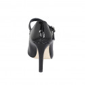 Escarpins Mary Jane à bout pointu en cuir verni noir talon 10 - Pointures disponibles:  31, 32, 33, 34, 35, 42, 43, 44, 45