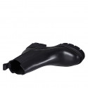 Chelsea bottines pour femmes avec elastiques en cuir noir talon 4 - Pointures disponibles:  32, 34, 35, 42, 43, 44, 45, 46, 47