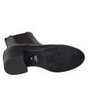 Stivaletto Chelsea da donna con elastici laterali in pelle testa di moro tacco 5 - Misure disponibili: 32, 33, 34, 35, 42, 43, 45, 46, 47