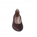 Ballerine pour femmes à bout pointu en cuir bordeaux talon 2 - Pointures disponibles:  32, 33, 34, 35, 42, 43, 44, 45, 46