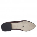 Ballerina da donna a punta in pelle bordeaux tacco 2 - Misure disponibili: 32, 33, 34, 35, 42, 43, 44, 45, 46