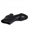 Stivaletto da donna con cerniera in pelle, camoscio e vernice nera tacco 7 - Misure disponibili: 32, 33, 34, 35, 42, 43, 44, 45, 46