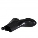 Stivaletto da donna in pelle nera con elastici con tacco 3 - Misure disponibili: 32, 33, 34, 43, 44, 45, 47