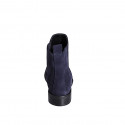 Stivaletto da donna in camoscio blu con elastici con tacco 3 - Misure disponibili: 32, 33, 34, 35, 42, 43, 44, 45, 46, 47