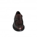 Mocasino elegante para hombres en piel marron oscura - Tallas disponibles:  37, 38, 46, 48, 50, 51, 52, 53, 54