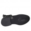 Bottine avec élastiques pour hommes en cuir noir - Pointures disponibles:  36, 37, 38, 46, 47, 48, 49, 50, 51, 52, 53, 54