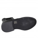 Bottine avec élastiques et bout golf pour hommes en cuir noir - Pointures disponibles:  36, 37, 38, 46, 47, 48, 49, 50, 51, 52, 53, 54
