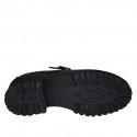 Escarpins Mary Jane pour femme en cuir noir talon 5 - Pointures disponibles:  32, 33, 34, 35, 42, 44, 45, 46