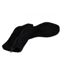 Stivaletto da donna con cerniera e plateau in camoscio ed elasticizzato nero tacco 9 - Misure disponibili: 32, 33, 34, 35
