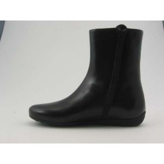 Botin para mujer con cremallera en piel negra cuña 1 - Tallas disponibles:  32 2