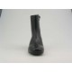Woman's ankle boot with zipper in black leather wedge heel 1 - Available sizes:  32