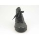 Men's sportive ankle-high shoe with laces in black leather - Available sizes:  36