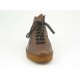 Men's sportive ankle-high shoe with laces in brown leather - Available sizes:  36