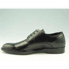 Zapato derby elegante con cordones para hombre en piel negra - Tallas disponibles:  52 2