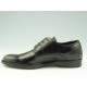 Men's elegant laced derby shoe in black leather - Available sizes:  52