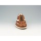 Men's laced sports shoe in cognac brown and beige leather - Available sizes:  36