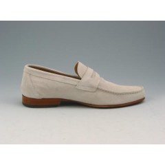 Men's loafer in sandcolored suede  - Available sizes:  38 2