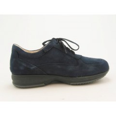 Chaussure sportif pour hommes avec lacets en daim bleu foncé - Pointures disponibles:  46 2