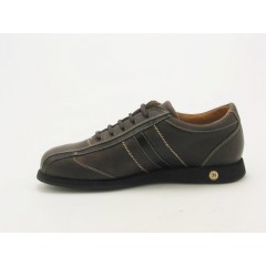 Chaussure sportif à lacets pour hommes en cuir marron - Pointures disponibles:  36 2