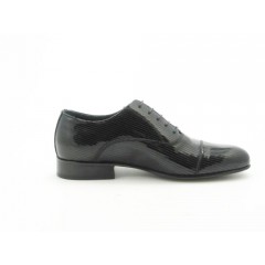 Zapato oxford con cordones y puntera para hombre en charol negro - Tallas disponibles:  36 2