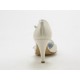 Woman's open pumps with straps  in pearly ivory leather heel 9 - Available sizes:  42, 43, 44
