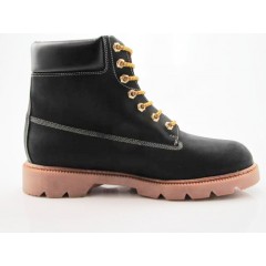 Bottine avec lacets pour hommes en cuir noir - Pointures disponibles:  47 2