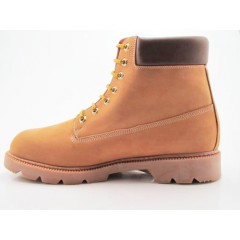 Bottine avec lacets pour hommes en cuir ocre et marron - Pointures disponibles:  47 2