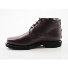 Zapato alto al tobillo con cordones para hombre en piel granate - Tallas disponibles:  47 2