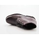 Men's ankle-high laced shoe in maroon leather - Available sizes:  47