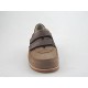 Chaussure sportif pour hommes avec velcro en daim beige foncé et cuir marron - Pointures disponibles:  37, 38