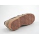 Chaussure sportif pour hommes avec velcro en daim beige foncé et cuir marron - Pointures disponibles:  37, 38