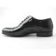 Zapato oxford con cordones y puntera para hombre en charol color negro - Tallas disponibles:  49, 51