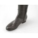 Bottes pour femmes avec fermeture éclair et boucles en cuir marron foncé talon 2 - Pointures disponibles:  32