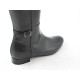 Bota para mujer con cremallera y hebillas en piel negra tacon 2 - Tallas disponibles:  32