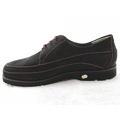 Zapato con cordones para hombre en piel nubuk de color negro - Tallas disponibles:  50 2