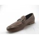 Mocassin pour homes avec accessoire en cuir taupe - Pointures disponibles:  38, 47