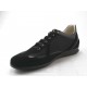 Chaussure à lacets pour hommes en daim, cuir et tissu noir - Pointures disponibles:  36