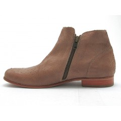 Bottines pour hommes avec due fermetures éclair en cuir imprimé beige sable - Pointures disponibles:  47, 50 2