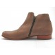 Men's ankle boot with double zipper in sand-colored printed leather - Available sizes:  47, 50