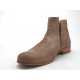 Bottines pour hommes avec due fermetures éclair en cuir imprimé beige sable - Pointures disponibles:  47, 50