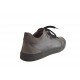 Men's sports shoe with laces in grey leather and suede - Available sizes:  47