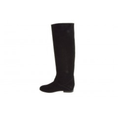 Stivale da donna con catena in camoscio nero tacco 1 - Misure disponibili: 32 2