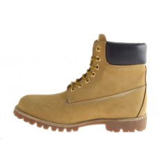 Botines con cordones para hombre en piel nubuk amarillo ocre - Tallas disponibles:  36, 38 2