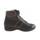 Men's ankle boot with laces in black and brown leather - Available sizes:  37, 38