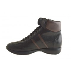 Botines con cordones para hombre en piel color negro y marrón - Tallas disponibles:  37, 38 2