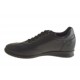 Men's sports shoe with laces in black leather - Available sizes:  36