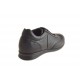 Men's sports shoe with laces in black leather - Available sizes:  36