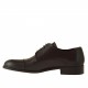 Scarpa elegante stringata derby con puntale da uomo in pelle marrone scuro - Misure disponibili: 50