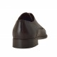 Eleganter Herrenderbyschuh mit Schnürsenkeln und Kappe aus dunkelbraunem Leder - Verfügbare Größen:  50